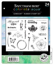 Spectrum Noir Colorista Aqua EZMount EZ Mount Rubber Stamp Set Brand New Sealed 