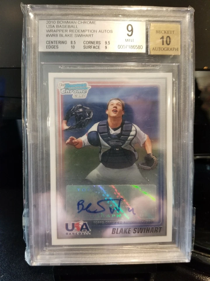 Tarjeta de canje Blake Swihart #89/99 Bowman 2010 cromada Estados Unidos Beckett 9/10 como nueva. Foto 2 de 4