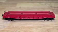 Mantua HO Great Northern Flat Car 42762 Red GN Railroad Freight Model Train