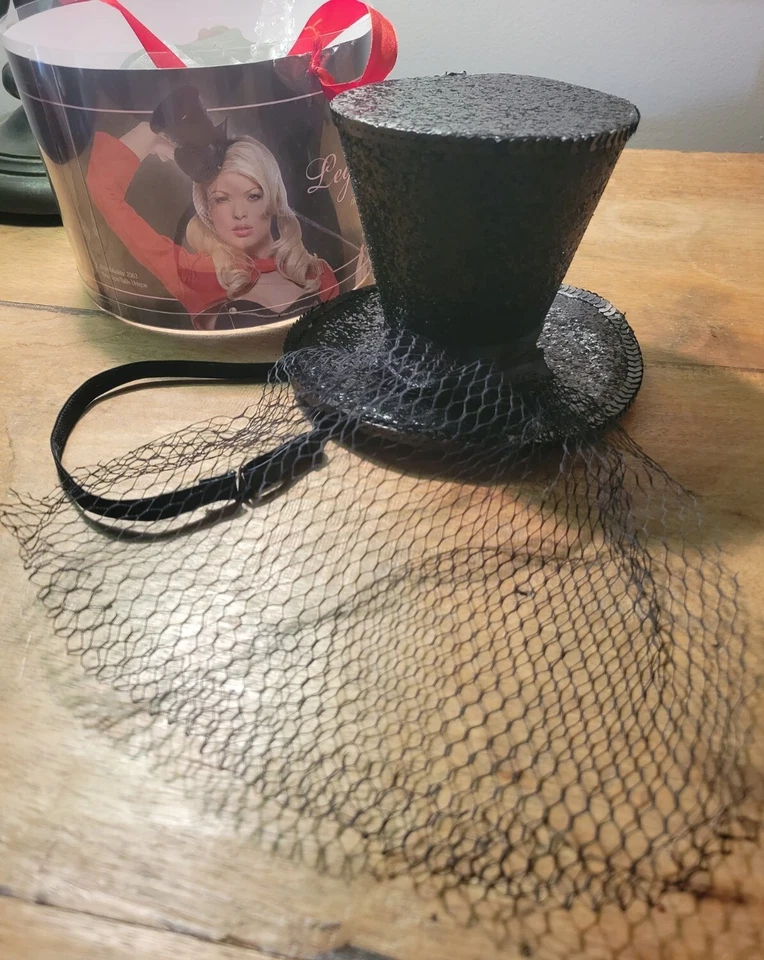 Damas Mini Brillo Top Sombrero Malla Velo Burlesque Gótico Steampunk Mago  Foto 2 de 4