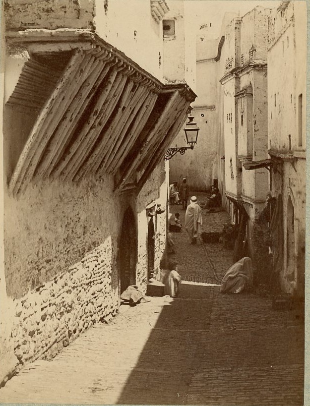 Tirage Albuminé Vintage Alger Rue De La Mer Rouge Circa 1880 - Format 11x16cm, Original, Référence CQ9958