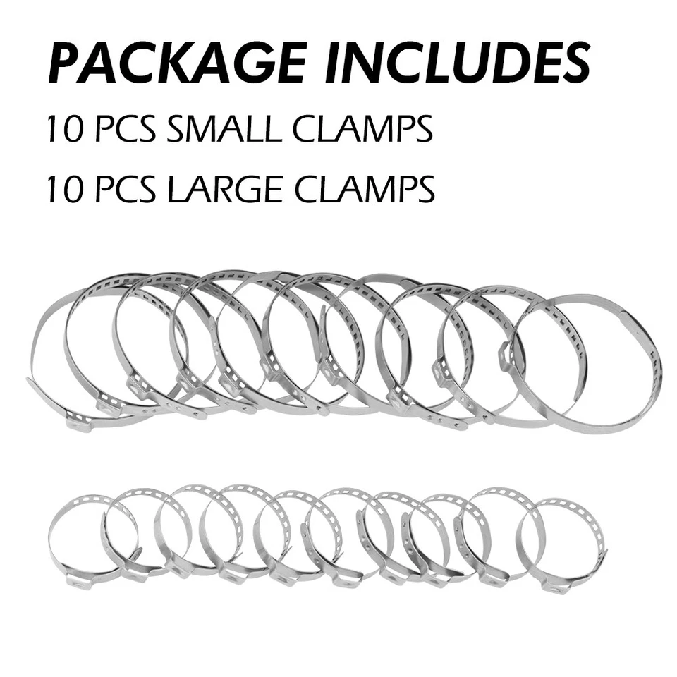 Kits de abrazaderas de prensado de arranque de junta CV eje ajustable universal de 20 piezas pequeños y grandes Foto 3 de 4