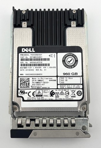 Dell 960GB 12G SAS 2.5" SSD MLC Read Intensive MWGK7 SSD - 3 Year Warranty - Picture 3 of 3