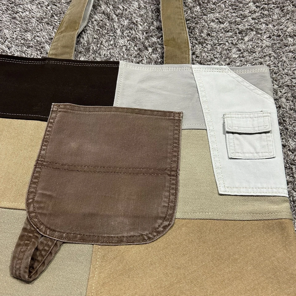 Bolso Hecho a Mano Retazos Denim Bolso de Mano Bolso de Hombro Lona Ropa de Trabajo 13x5,5x16 Foto 2 de 4