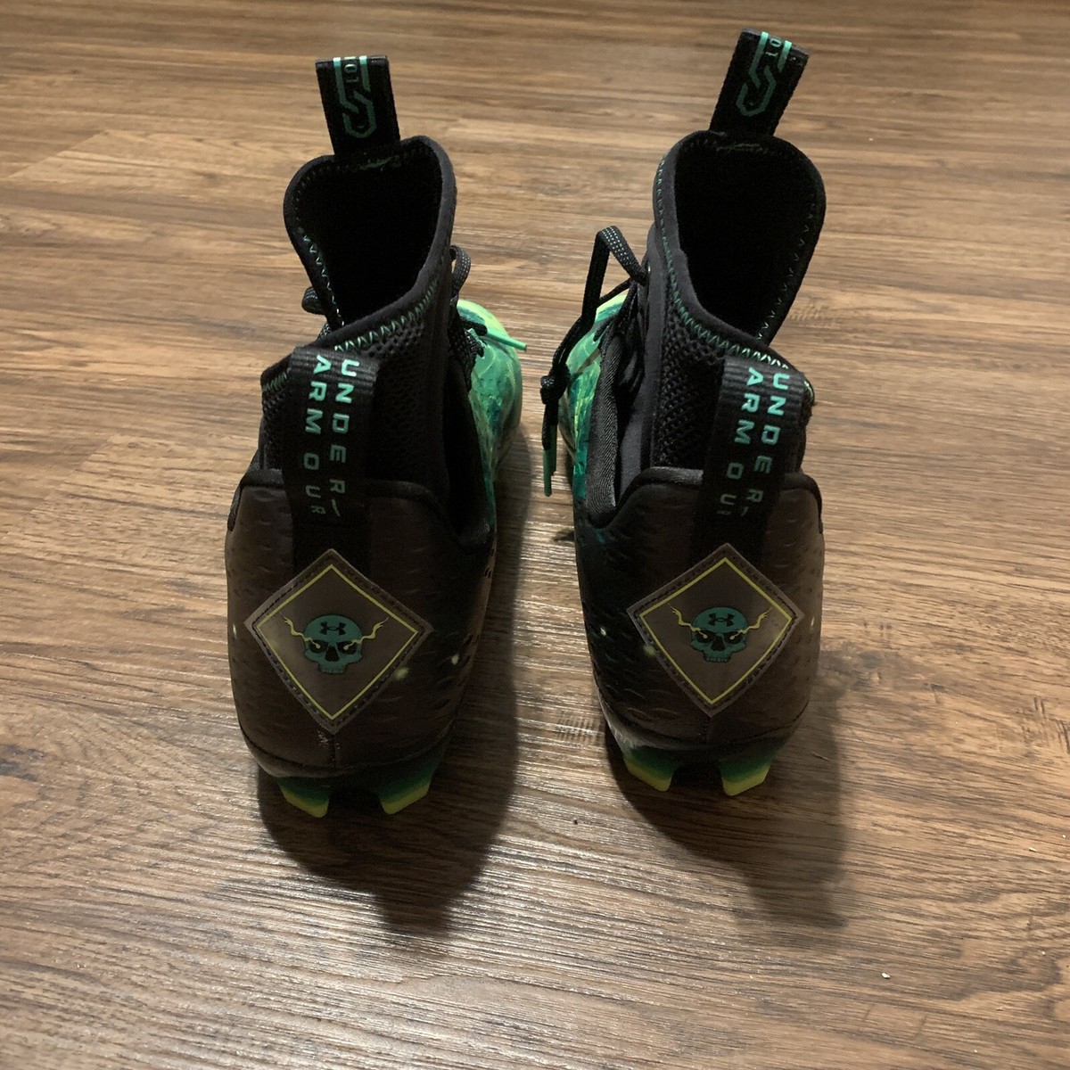 Under Armour Spotlight Lux Football Cleats sz 13 New Mens Green/Black Skeleton Sz 13 Under Armour Spotlight Lux MC 2.0 Mens Football Cleats  main image 4