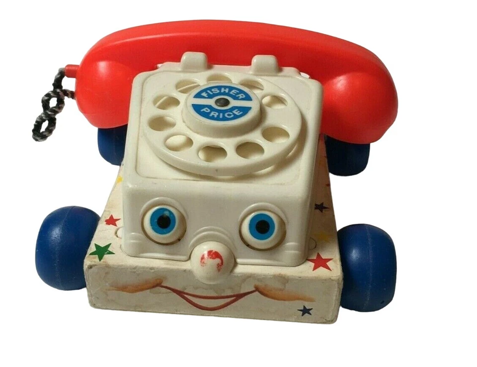 Игрушечный винтажный деревянный телефон Fisher Price #747 1961 - Изображение 4 из 4