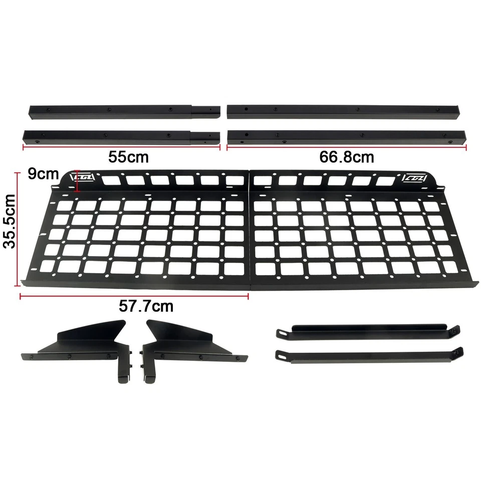 US Ship for Toyota RAV4 2019-2024 Storage Molle Panel Rear Trunk Debris Rack - Image 4 of 4