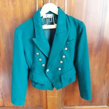BURTON of London - Ensemble tailleur jupe + veste courte. Vert bouteille. T 38