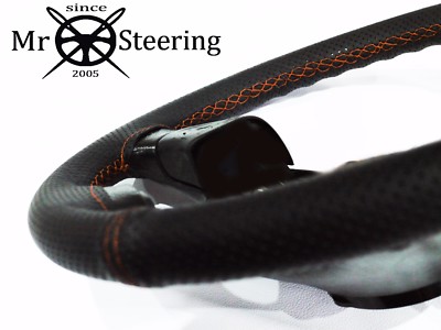 FOR DODGE NITRO 07-13 Abdeckb. Lenkrad PERFORIERTES LEDER Orange Double Stch