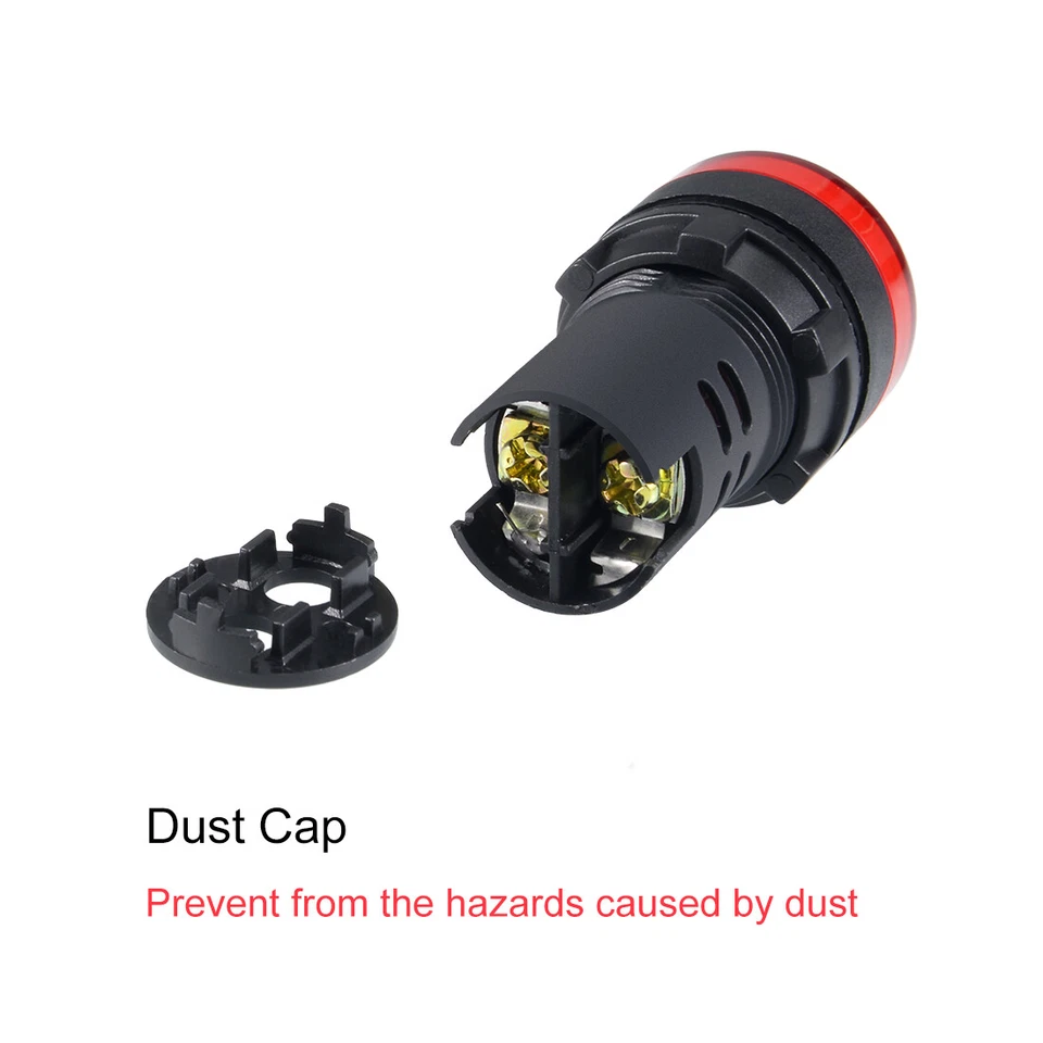 6Stk Anzeigeleuchten LED Schalttafeleinbau AC/DC 24V 7/8 "22mm Grün+Rot - Bild 4 von 4