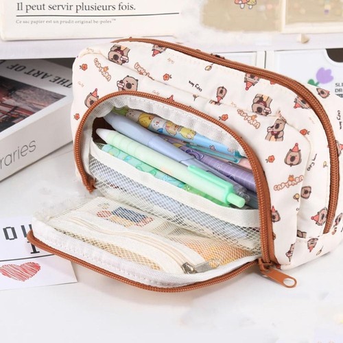 Large Capacity Stationery Bag Stationery Organizer Pen Box New Pen Bag - Picture 6 of 12