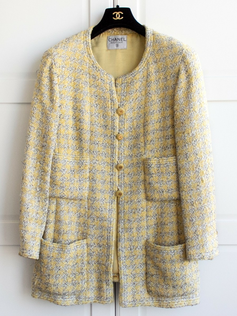 シャネル　ジャケット CHANEL】シャネル『ツイード 五分袖ジャケット size42