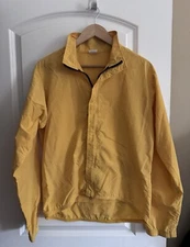 Vintage Bellwether Cycling Nylon Yellow Wind Breaker Size M Made In USA