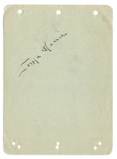 Sonja Henie Vintage 1940s Signed Album Page / Autographed Actress