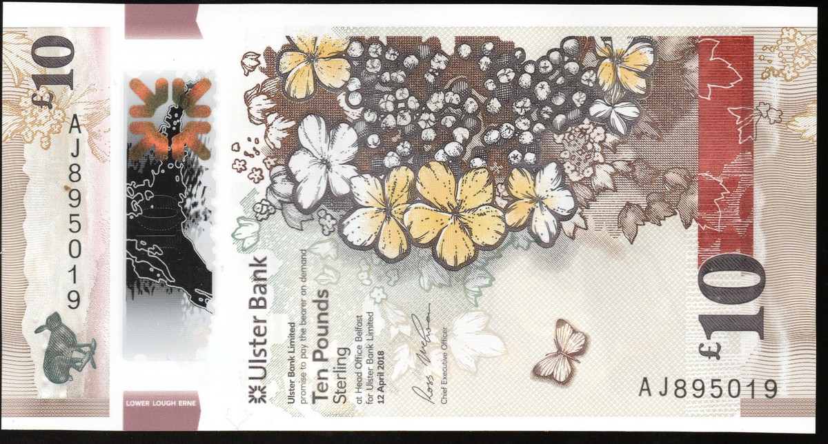 ULSTER bank LTD Belfast £10 ten pound banknotes 2018 new polymer