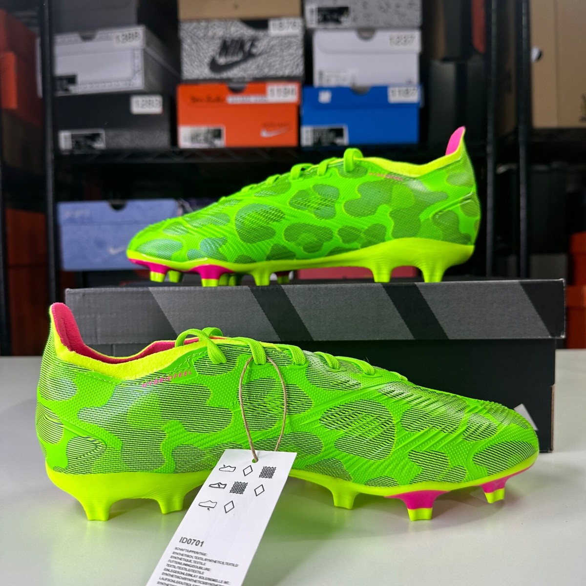 Adidas Men's Predator League FG Gen Pre Cleats Size 8 Green