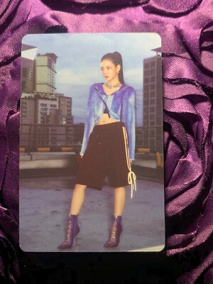 Lia ITZY BABY GOLD KPOP Girl Photo Celebrity Idol Card Glam Blue