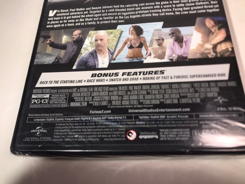 Furious 7 - Vin Diesel Dwayne Johnson Fast and Furious DVD New SEALED - Picture 10 of 12