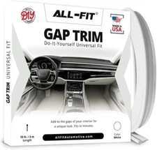 All-Fit Gap Trim Interior Custom Automotive Trim - Universal Fit - (White)