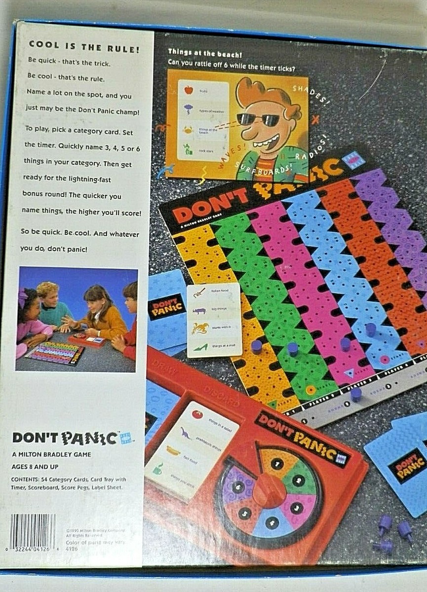 Vintage 1990 Don't Panic Game by Milton Bradley Complete