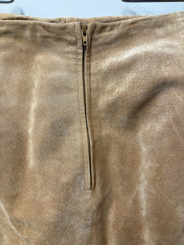 Marsh Landing Leather 2 Piece Size 10 Womens Cowgirl Tan Long Skirt & Top - Picture 18 of 21