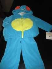 NWT Carter's Boys Fleece Blue Little Monster Halloween Costume 2 Pcs Set 12 Mos