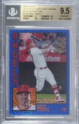 2019 Topps 1984 Silver Chrome Refractor #T84-2 Mike Trout Baseball Card