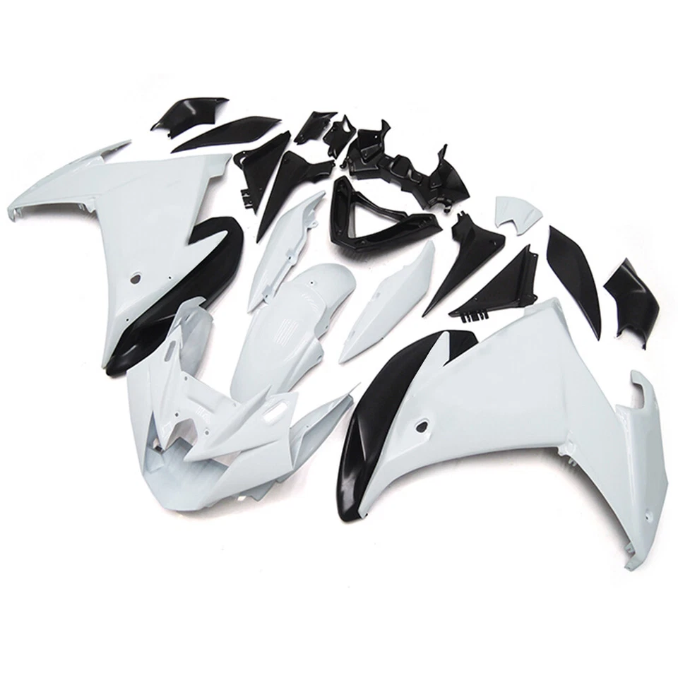 Fairing Kit Bodywork for Yamaha FZ6R 2009 2010 ABS Plastic Fairings White Black - Imagem 2 de 4