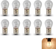10 PCS 1156 P21W 1141 S25 12V 21W Turn Signal Bulbs White Replacement Automotive