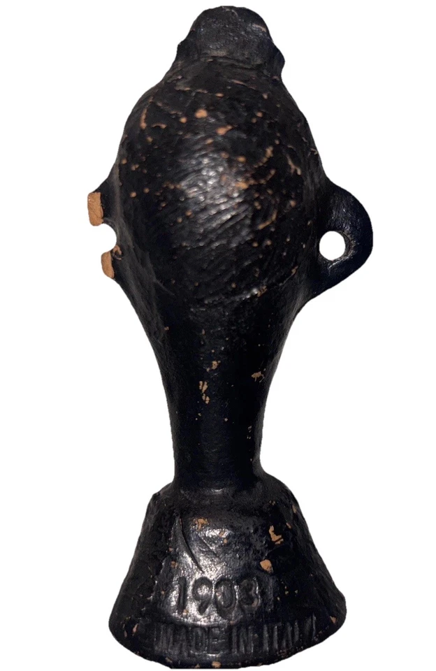 1903 BILLIE Italy Bust Antique Original Vintage Signed African Ebony Nubian Moor - Image 4 of 4