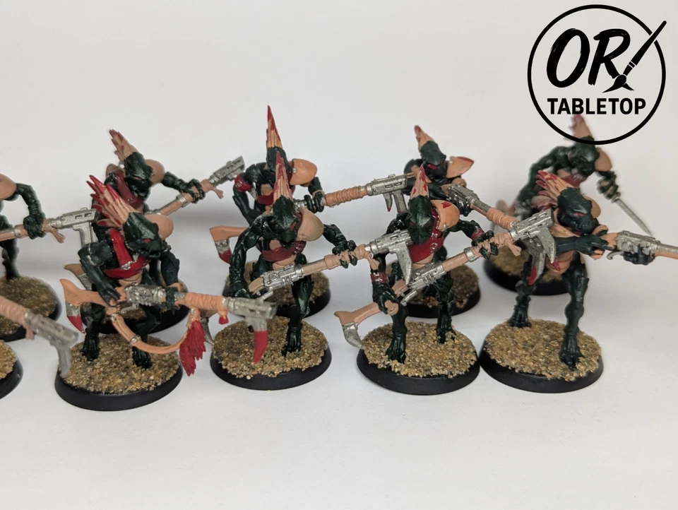 14 Kroot Jäger, Carnivores, Tau, *bemalt*, Warhammer 40K Tabletop - Bild 2 von 4