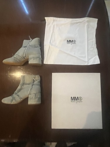 Maison Margiela MM6 Shirt Boots IDG Denim Patchwork Zip Up Size 9 Womens - Picture 2 of 2