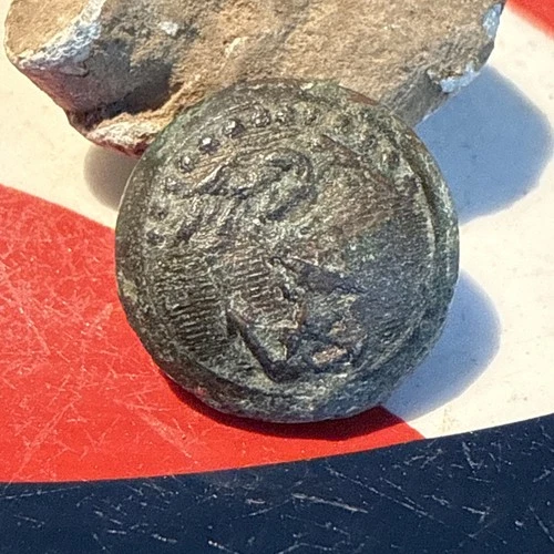 Dug Civil War 💥 🇺🇸 💣  Scarce Marine Button PH LA