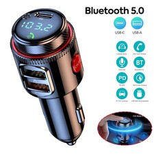 Car Bluetooth FM Transmitter PD 45W Car Charger Power Adapter Cigarette Lighter