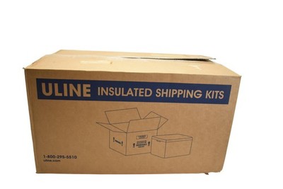 ULINE S-7360 Insulated Shipping Kits 12 X 10 X 9 In 2/Carton Brown Perishable