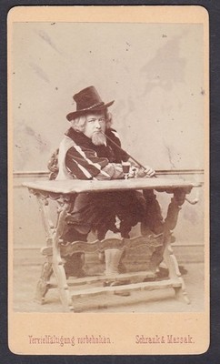 August Förster Schauspieler Regisseur Semmering Wien Portrait CDV Photo 1860