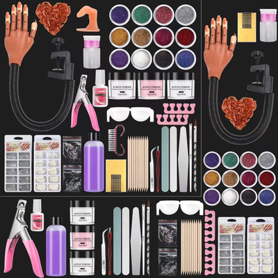 Nail Practice Hand for Acrylic Nail Kit, Fake Nail Mannequin Hand for Nails Prac