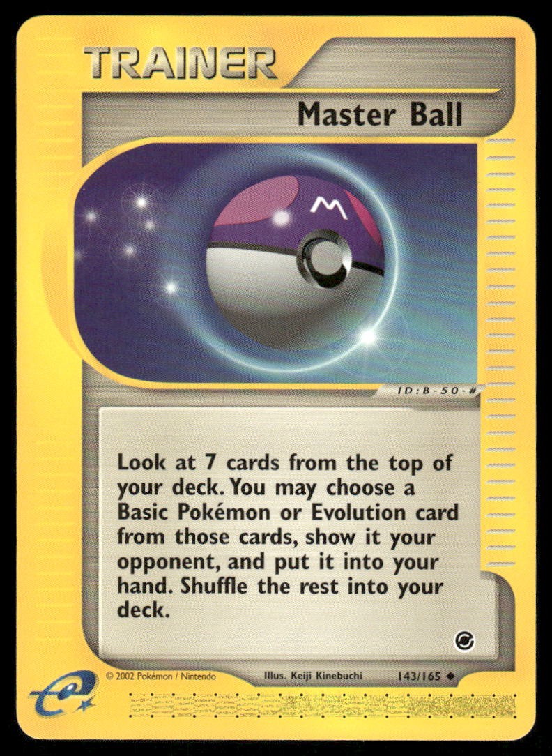 Pokemon Cards Master Ball 143/165 Expedition Base Set Uncommon NM *1