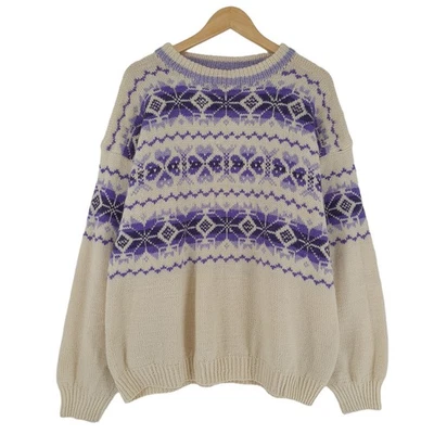 Nordic Pullover Skandinavisch Fair Isle Vintage Warm Xl5 Größe 2XL - Bild 1 von 4