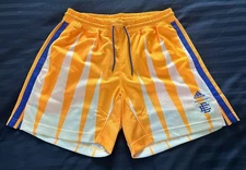 Adidas x Eric Emanuel Hoops Summer Essentials Shorts "Lakers" Yellow Purple sz L