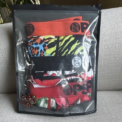 PSD Boys Boxer Briefs Size S 3 Pack Multicolor Shark Graphic Print Stretch