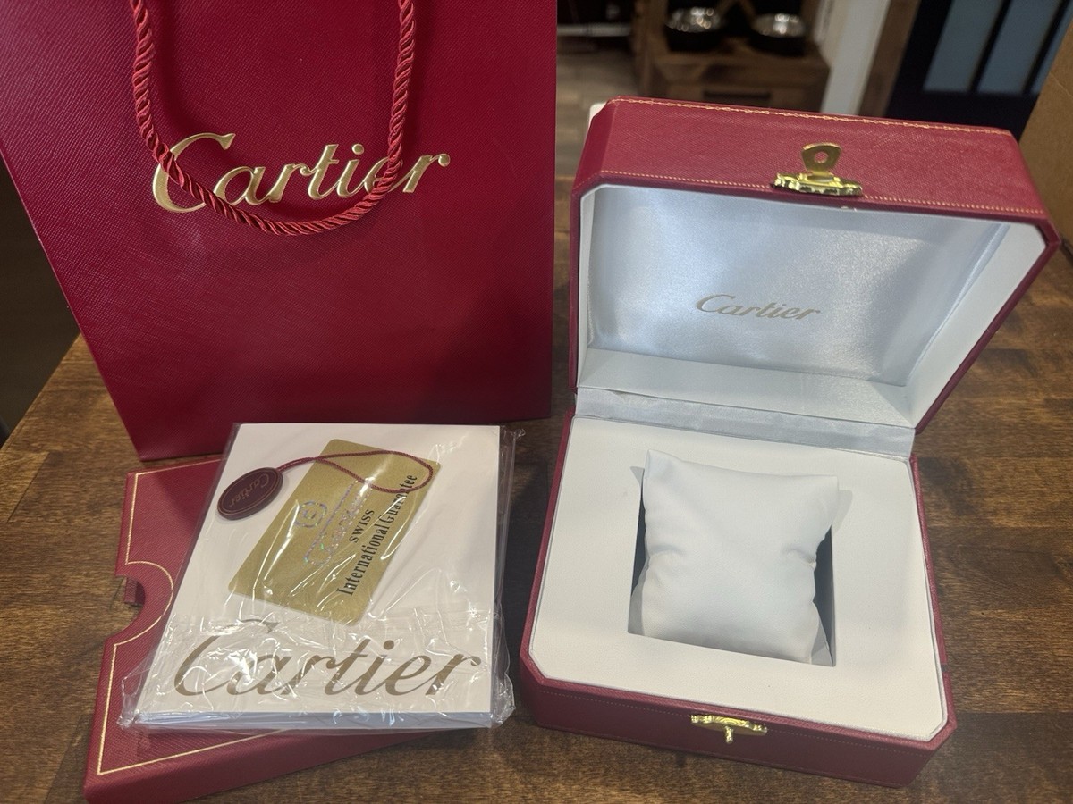 New GENUINE Cartier Watch Box Case W/ All Accessories Shown | eBay