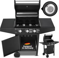 Juskys Gasgrill Louisiana 3 Brenner 8,1 Kw – BBQ Grillwagen Mit Deckel, Grillros
