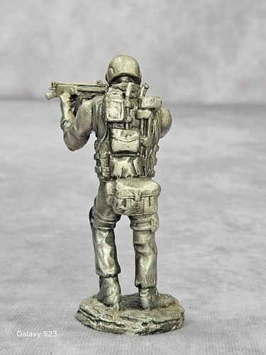 Brass Modern Soldier 3.5" Figurine Special Forces Ornament Collectible - Picture 12 of 15