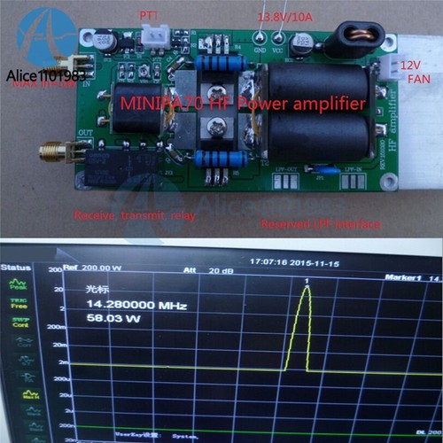 70W SSB linear HF Power Amplifier DIY Kits For YAESU FT-817 KX3 Ham Radio - Picture 3 of 18