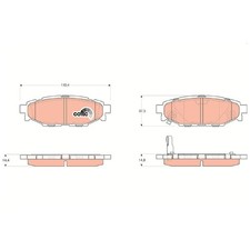 Satz Bremsbeläge Bremsklötze hinten für Subaru BRZ ZC6 Forester SH SJ | 24160