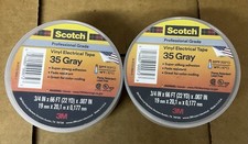 3M 35 Scotch Vinyl Electrical Tape 15 Rolls, 3/4 In, 66 Ft, Gray