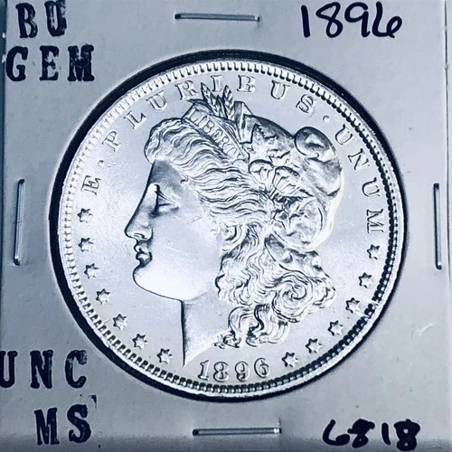 1896 BU GEM MORGAN SILVER DOLLAR UNC MS+++ U.S. MINT RARE COIN 6818