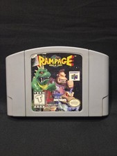 Rampage World Tour Game Nintendo 64 Authentic Cartridge