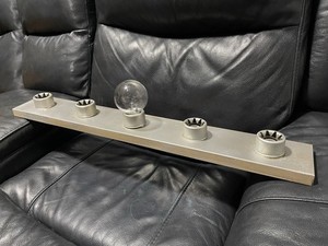 Bathroom Vanity Wall Light Fixture Silver Five 5 Lights